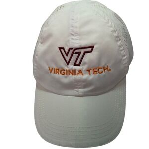 Virginia Tech VT White Mesh Performance Baseball Cap Adjustable Lightweight